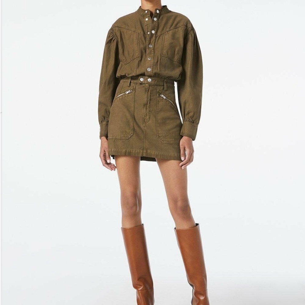 FRAME Moto Zip Snap Front Dress Size S